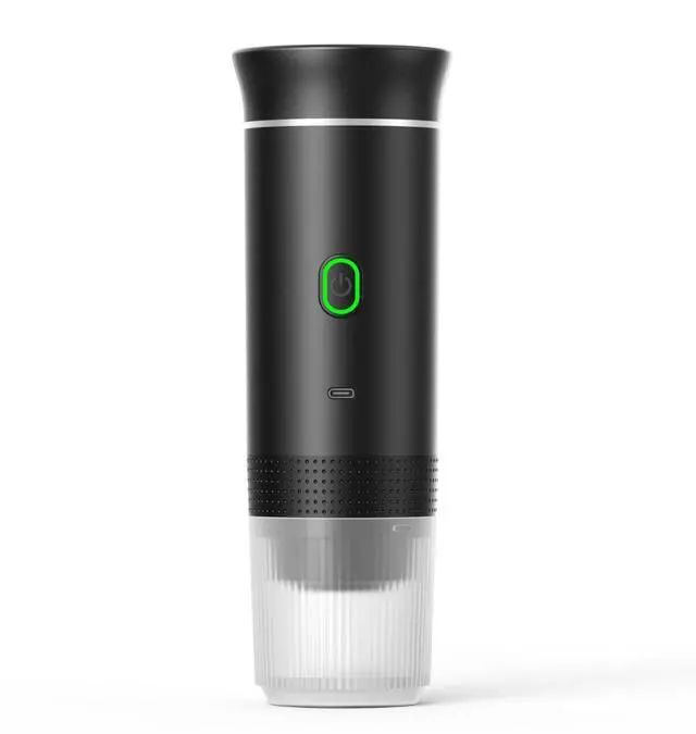 Alt view image 6 of 6 - Portable Espresso Electric Small Wireless Heating Pump Cross-Border Capsule Coffee Machine Manual Power Source Silver