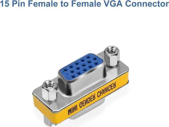 Alt view image 4 of 5 - VGA Coupler, 2 Pack VGA SVGA Connector 15 Pin Female to Female Mini Gender Changer Adapter