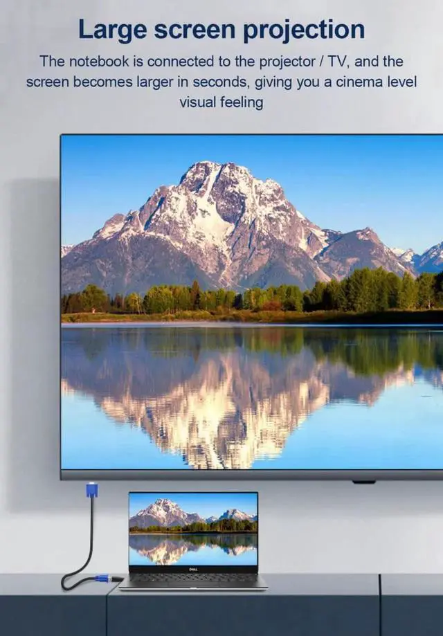 Alt view image 4 of 7 - HDMI to VGA Adapter Converter with 3.5mm Audio Jack Cable HDMI to VGA Converter Male to Female Gold Plated Connector Compatible with Computer Desktop Laptop PC Monitor Projector HDTV, 2-Pack