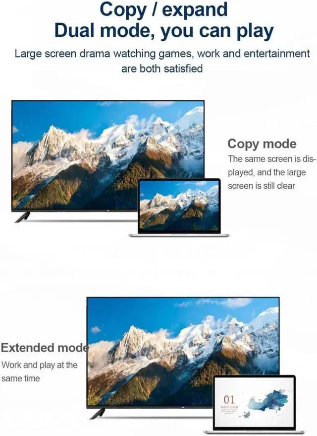 Alt view image 7 of 7 - HDMI to VGA Adapter Converter with 3.5mm Audio Jack Cable HDMI to VGA Converter Male to Female Gold Plated Connector Compatible with Computer Desktop Laptop PC Monitor Projector HDTV, 2-Pack