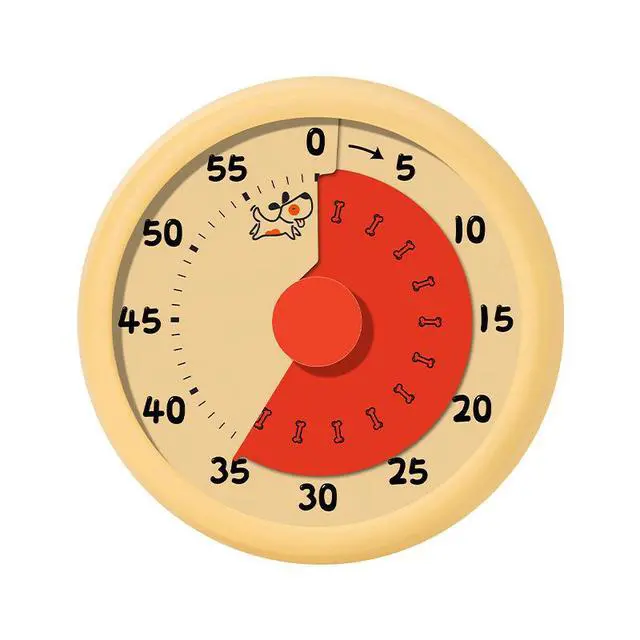 Alt view image 3 of 6 - 60 Minutes Visual Timer High Quality Kids Study Timer Manual Strong Mechanical Kitchen Timer With Magnet Green