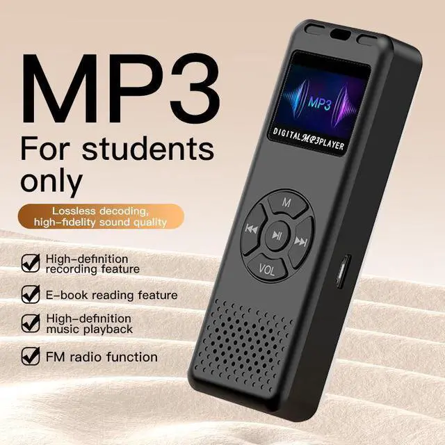 Alt view image 4 of 6 - MP3 student players, MP4 TF card speakers, mini walkmans, portable radios and music players White - Bluetooth version 64GB