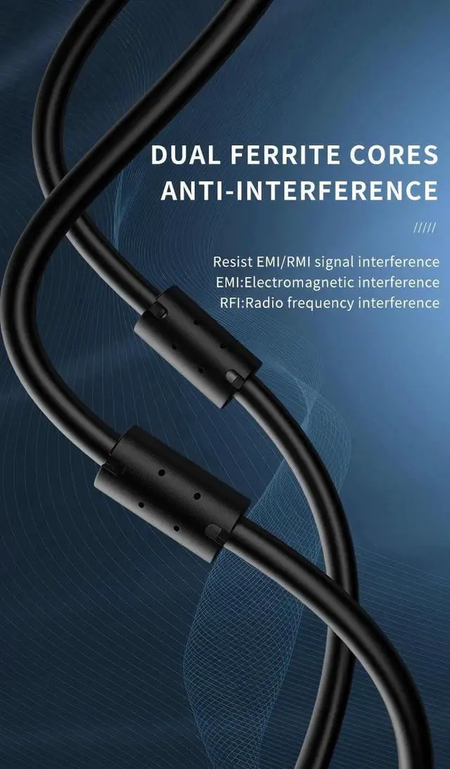 Alt view image 4 of 7 - 3FT/6FT/10FT/15FT/30FT VGA Cable VGA Male to Male Cable 1920x1200 Cable 15 Pin Cord Wire Braided Shielding for Computer Monitor Projector VGA Cable ideal for Gaming Office (6 ft) .