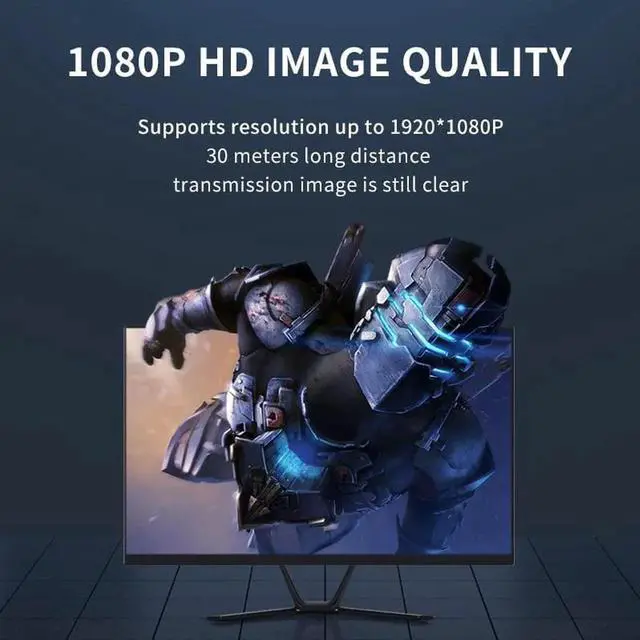 Alt view image 6 of 7 - 3FT/6FT/10FT/15FT/30FT VGA Cable VGA Male to Male Cable 1920x1200 Cable 15 Pin Cord Wire Braided Shielding for Computer Monitor Projector VGA Cable ideal for Gaming Office (15 ft) .