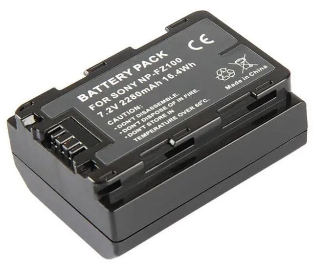 Alt view image 3 of 6 - 7.2V 2280mAh Li-ion Battery Digital Camera Battery NP-FZ100 NPFZ100 Battery for Sony ILCE-9 A7RIII A7r3 A9 A7RM3