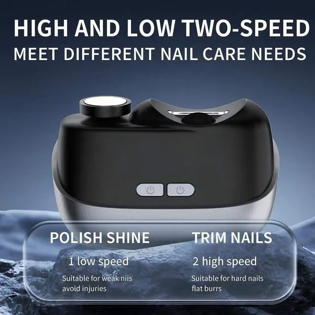 Alt view image 4 of 7 - 2 in 1 USB Charging Electric Nail Grinder and Polisher Intelligent Automatic Multifunctional Toe Finger Nail Clipper White