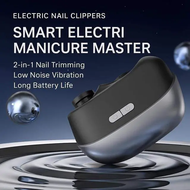 Alt view image 6 of 7 - 2 in 1 USB Charging Electric Nail Grinder and Polisher Intelligent Automatic Multifunctional Toe Finger Nail Clipper White