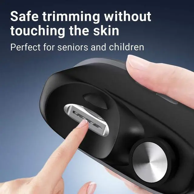 Alt view image 3 of 7 - 2 in 1 USB Charging Electric Nail Grinder and Polisher Intelligent Automatic Multifunctional Toe Finger Nail Clipper White