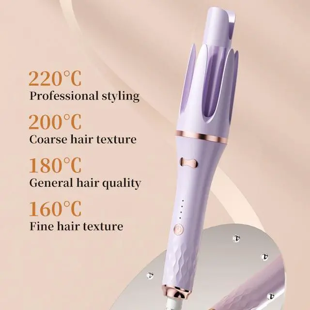 Alt view image 3 of 5 - Ceramic Automatic Rotating Hair Curler Customized Logo Best Seller with Electric Power Source Portable Feature Purple US