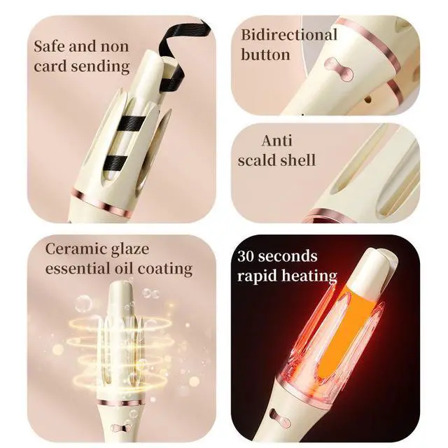 Alt view image 2 of 5 - Ceramic Automatic Rotating Hair Curler Customized Logo Best Seller with Electric Power Source Portable Feature Purple US