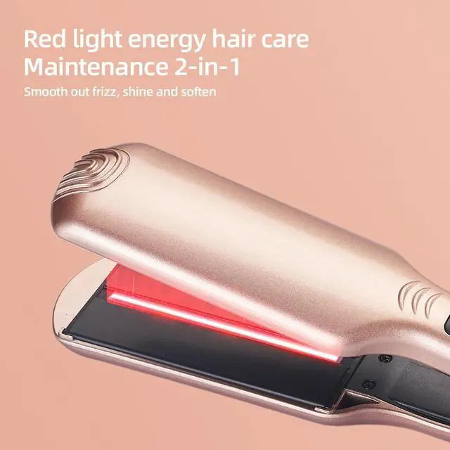 Alt view image 2 of 6 - Electric Hair Straightener LCD Display Ceramic Plates Ionic Infrared Straightening Board Home Use