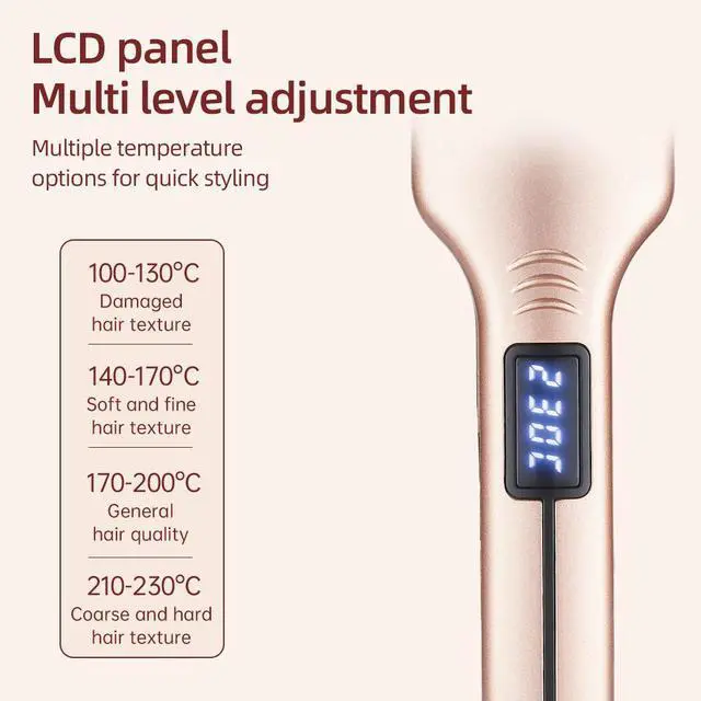 Alt view image 4 of 6 - Electric Hair Straightener LCD Display Ceramic Plates Ionic Infrared Straightening Board Home Use