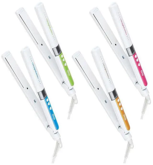 Alt view image 3 of 5 - Portable Electric Ironing Board with DSP Hair Straightener Salon Equipment Dual-Use Roll & Clip LCD Display for Female Use Yellow