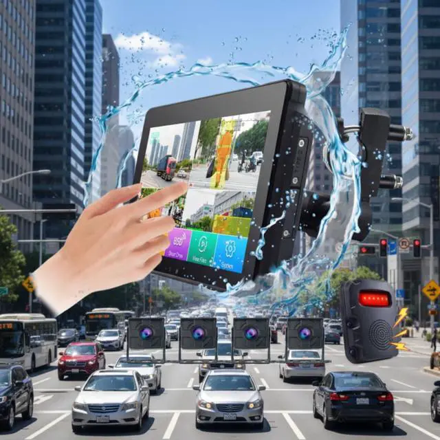 Alt view image 2 of 4 - 7 Inch IPS Waterproof Truck Dash Cam | 360 4-Camera 1080P HD Recorder with AI BSD 1 Year Warranty