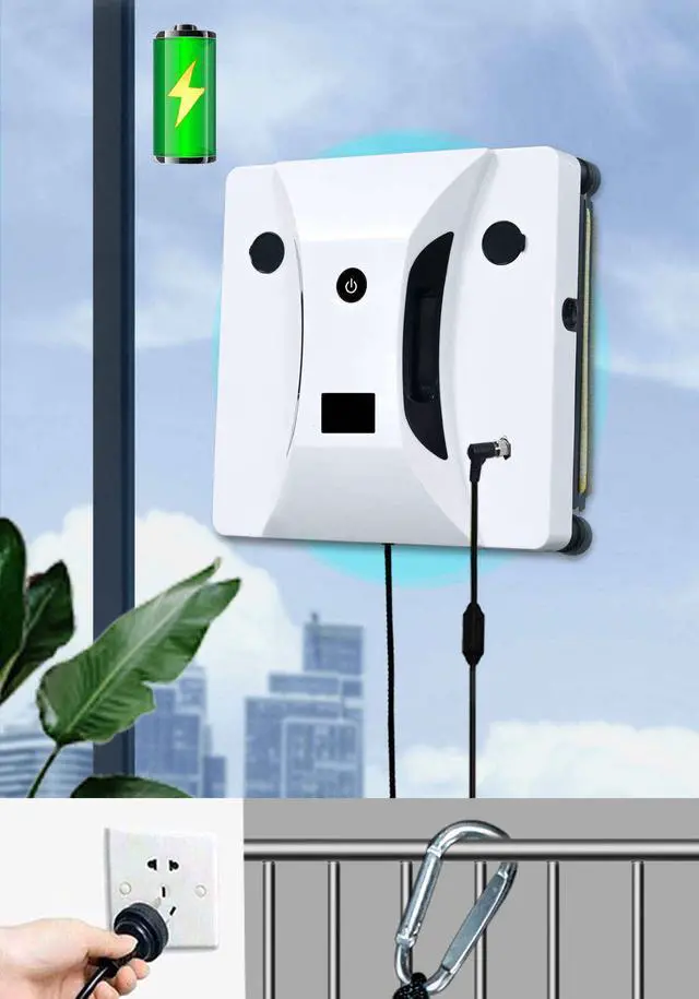 Alt view image 2 of 6 - Glass Window Cleaning Robot Machine Window Cleaner Robot Cleaner Electric Automatic Window Cleaner Robotic Fensterputzroboter UK