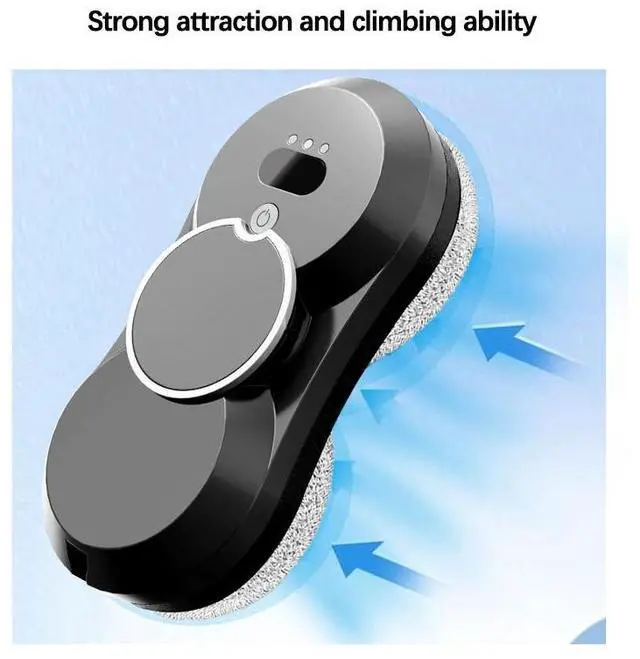 Alt view image 2 of 7 - Smart Water Spray Vacuum Window Washer Robot Cordless Glass Cleaner Electric Window Cleaning Robot With Remote Control White US