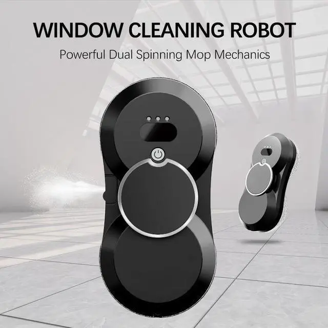 Alt view image 6 of 7 - Smart Water Spray Vacuum Window Washer Robot Cordless Glass Cleaner Electric Window Cleaning Robot With Remote Control White US