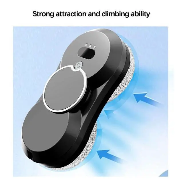 Alt view image 2 of 5 - Smart Water Spray Vacuum Window Washer Robot Cordless Glass Cleaner Electric Window Cleaning Robot With Remote Control Black AU