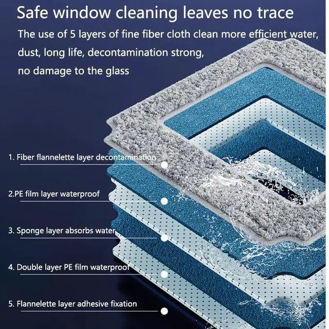 Alt view image 6 of 6 - Smart Home Window Cleaning Robot with Double Spray Small Circular Design Remote Control US Plug