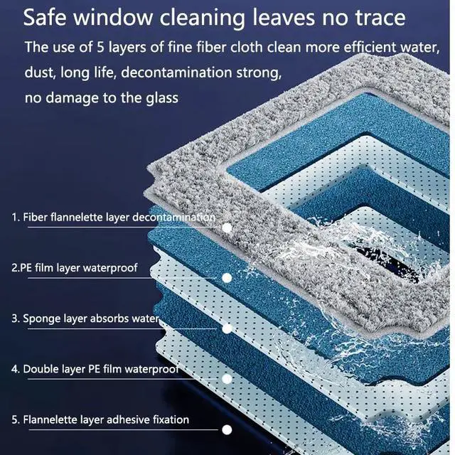 Alt view image 6 of 6 - Smart Home Window Cleaning Robot with Double Spray Small Circular Design Remote Control US Plug US