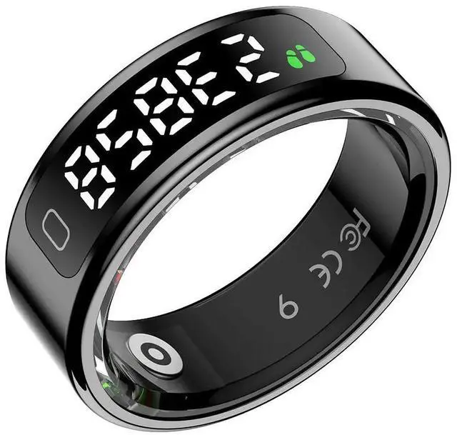 Alt view image 6 of 7 - R11C Smart Ring Manufacturer Touch Smart Ring 2025 Water Proof Health Tracker Smart Ring with SDK Gold us standard no. 9 magnetic charging