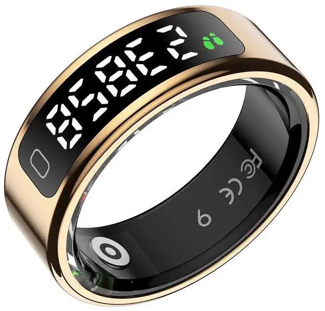 Main image of R11C Smart Ring Manufacturer Touch Smart Ring 2025 Water Proof Health Tracker Smart Ring with SDK Gold us standard no. 12 magnetic charging