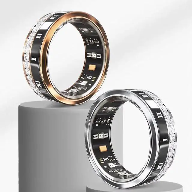 Alt view image 7 of 7 - Stainless Steel Heart Rate Detection High Quality Smart Rings Android for Men