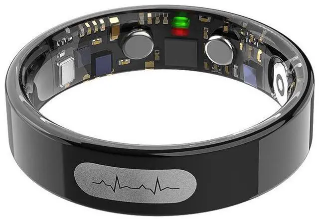 Alt view image 3 of 5 - Smart Health Ring AI ECG Temperature Heart Rate Sleep Sports HRV Fitness Tracker Remote size8