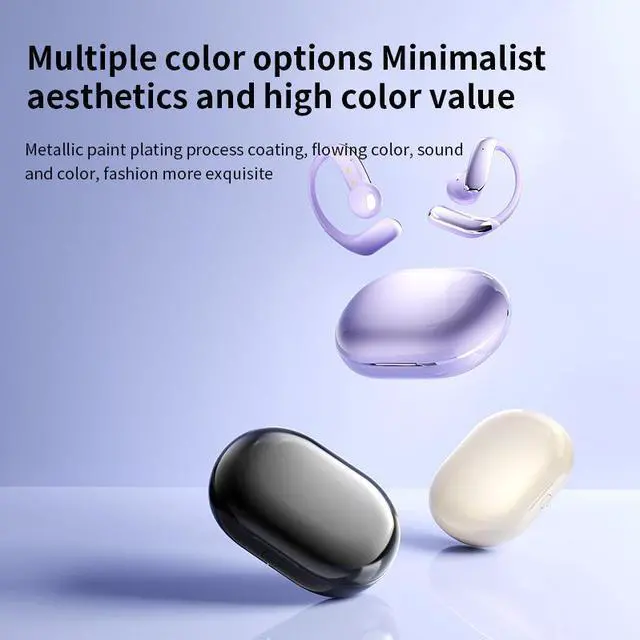 Main image of YYK-Q102 Open Ear AI Translation Earbuds Earhook OWS Wireless Earbuds Simultaneous Interpretation Soft Sports Earphone Gold