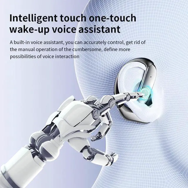 Alt view image 5 of 5 - YYK-Q102 Open Ear AI Translation Earbuds Earhook OWS Wireless Earbuds Simultaneous Interpretation Soft Sports Earphone Gold