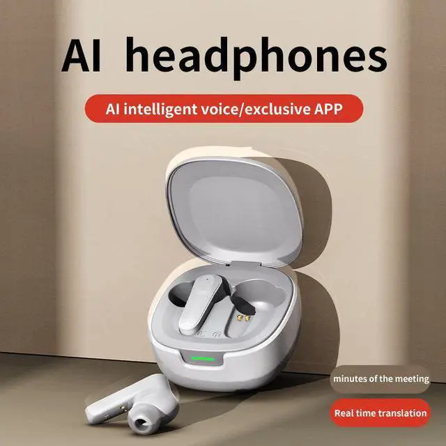 Alt view image 2 of 7 - A98 Intelligent AI Translation Headset Business Conference Multi-language Travel Simultaneous Translator Earphone ANC ENC JL