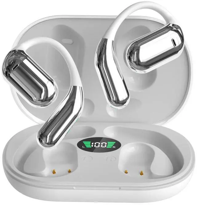 Main image of Q16 OWS Earphones Chip Wireless Earbuds Wireless Headphones Stereo Wireless Earbuds with Mic AI Translation Earphones Light Grey