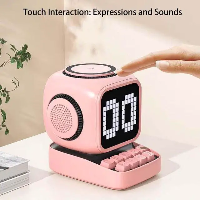 Alt view image 3 of 6 - Mini With New Wireless Smart BT Speaker Fast Charger Alarm Clocks Sound With AI Desk Table Gift Night