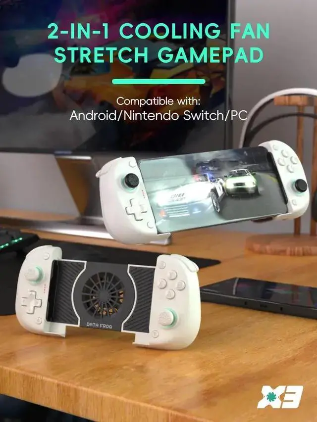 Alt view image 3 of 6 - X3 Mobile Gamepad Android Phone Game Controller with Cloud Gaming for Xbox Game Pass STADIA XCloud Hall Effect Joy Blue