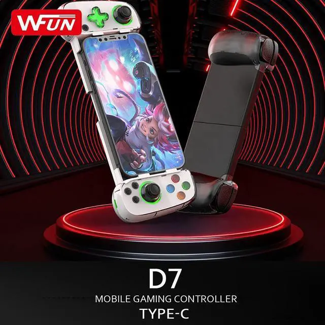 Alt view image 3 of 7 - Controller Gamepad D7 Wireless Stretching Gaming Gamepad Controller Mobile for Joystick Android IOS for Cloud Gaming green
