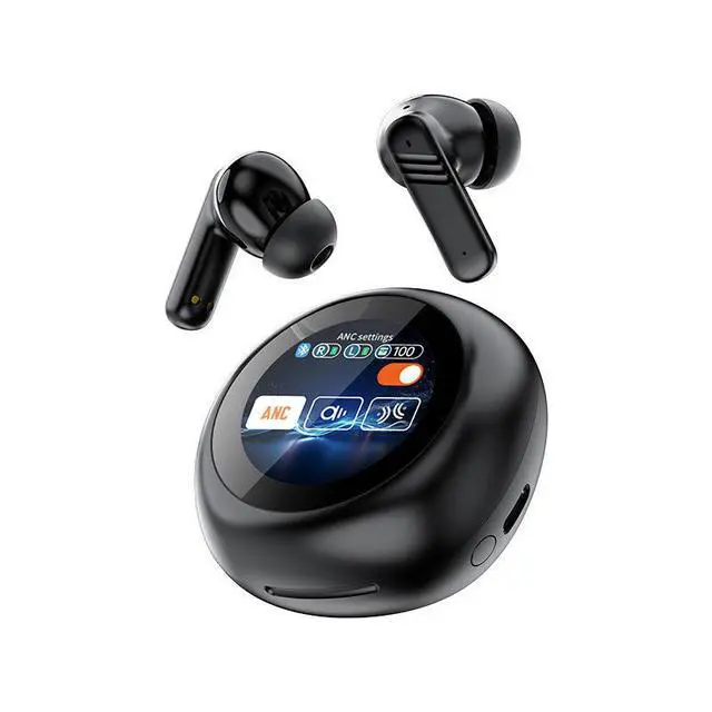 Alt view image 4 of 7 - LX30 Wireless Gaming Headset TWS Earbuds with ANC/ENC Wireless Charging Digital Display 5.4 Low Latency IPX4 Waterproof