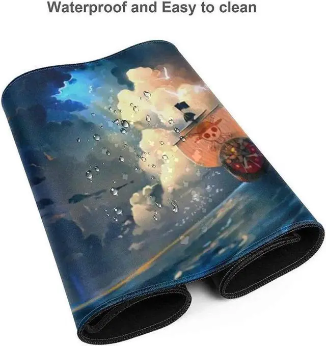 Alt view image 2 of 5 - Anime Mouse Pad, Extended Gaming Mouse Pad with Stitched Edges, Large Mouse pad with Non-Slip Rubber Base for Work & Gaming, Office & Home, 800x300mm