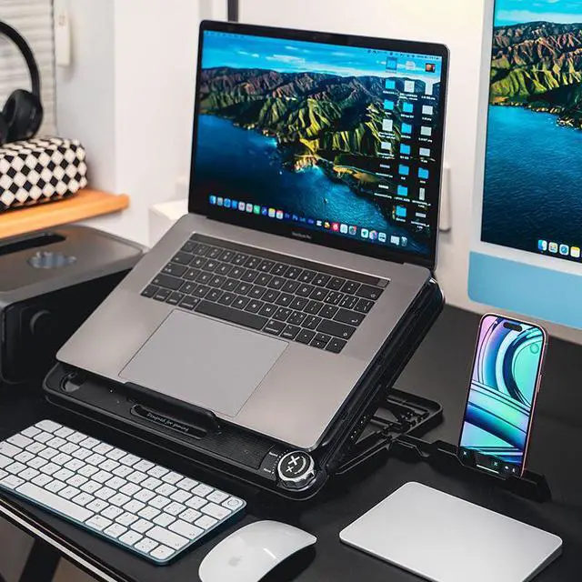 Alt view image 6 of 6 - Arrival Gaming Laptop Cooling Pad 12-17 Inch Led Screen 2900RPM Powerful Laptop Cooler Pad with Four Big Fan