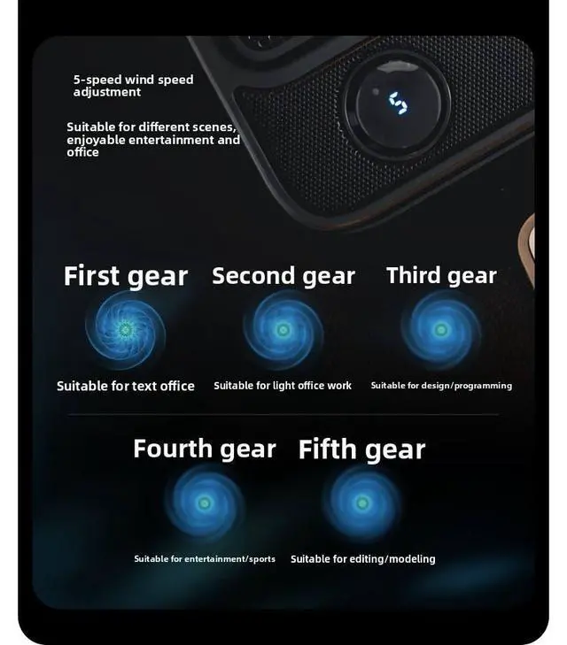 Alt view image 2 of 6 - Arrival Gaming Laptop Cooling Pad 12-17 Inch Led Screen 2900RPM Powerful Laptop Cooler Pad with Four Big Fan