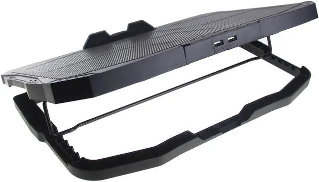 Alt view image 5 of 6 - Gaming Cooler Laptop Cooling Pad 4 Fans Foldable Portable Adjustable Height Speed Dual USB Ports Red