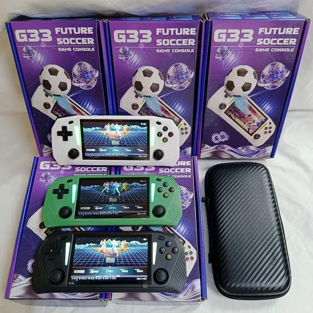 Alt view image 2 of 6 - G33 4.3'' IPS Screen Handheld Gaming Player 20+ Classic Emulators Support WIFI Online Portable Retro Video Handheld Game Console White 128GB