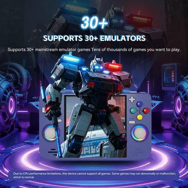 Alt view image 3 of 6 - RF40H 4 Inch IPS Screen Handheld Gaming Player Pocket 30+ Classic Emulators WiFi Portable Retro Handheld Game Console Translucent Green 64GB