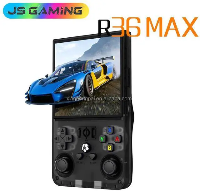 Alt view image 5 of 5 - R36 Max 128gb 720*720 Resolution Hand Held Arcade Gaming Console TV Classic Portable Handheld Retro Game Console White 128GB-30000+Games