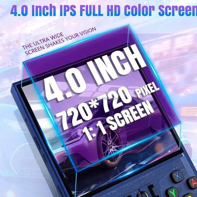 Alt view image 2 of 5 - R36 Max 128gb 720*720 Resolution Hand Held Arcade Gaming Console TV Classic Portable Handheld Retro Game Console White 128GB-30000+Games