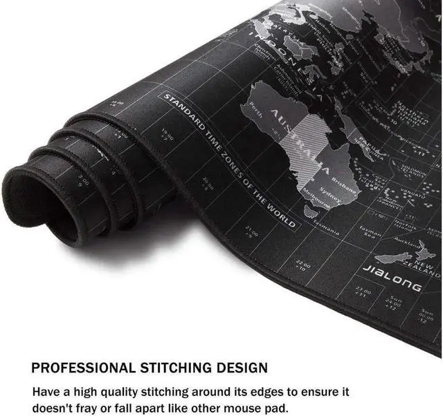 Alt view image 6 of 6 - Extended Big Mouse Pad Gaming ,Large Desk Pad World Map , XL Desk Mat Game Mousepad, L 31.5 in * W 11.8 in Computer Desk Pad with Non-Slip Rubber Base,Desk Matt for Desktop XL