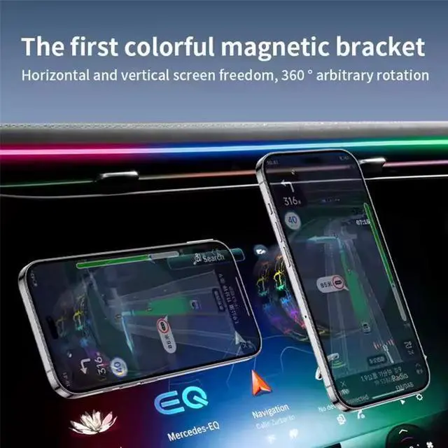 Alt view image 4 of 6 - Universal Stable Magnetic Electric Vacuum Adsorption Suction Vacuum Mobile Phone Mount Colorful Car Phone Holder for Car