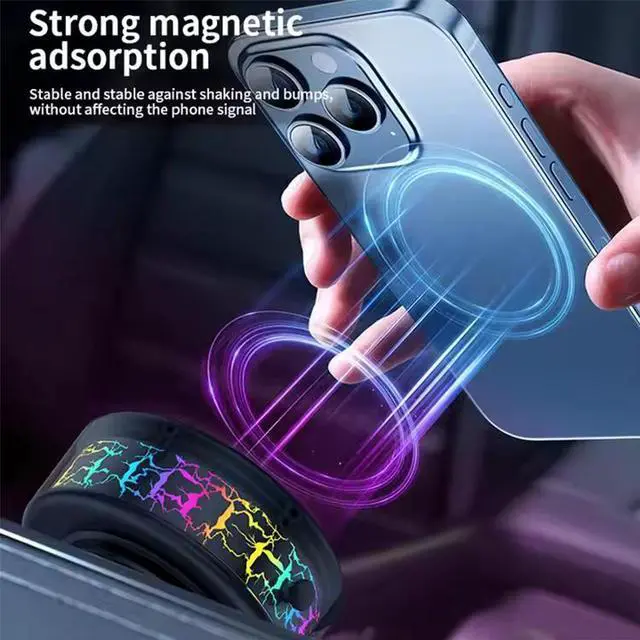 Alt view image 2 of 6 - Universal Stable Magnetic Electric Vacuum Adsorption Suction Vacuum Mobile Phone Mount Colorful Car Phone Holder for Car