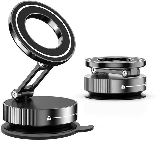 Alt view image 4 of 5 - Folding Magnetic Phone Mobile Holder Mount Windshield Dashboard Home Car Use Holder Strong Magnets for Cell Phones