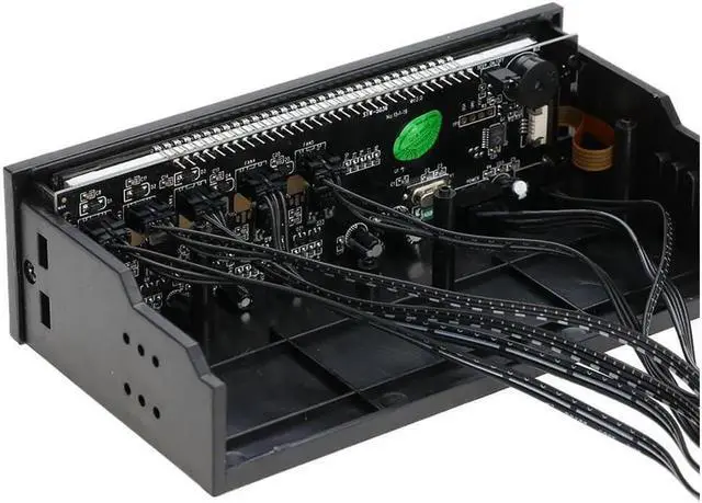 Alt view image 4 of 6 - 5.25" 5 Channel Touchscreen Fan Controller Temperature Monitor Automatic Speed Control Cooler LCD Front Panel