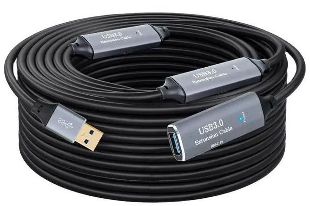 Alt view image 2 of 6 - USB3.0 Male Female 5M/30M Aluminum Alloy Extension Cable PVC USB Cable Scanning Computer Mouse Keyboard Printer Data Access 25M